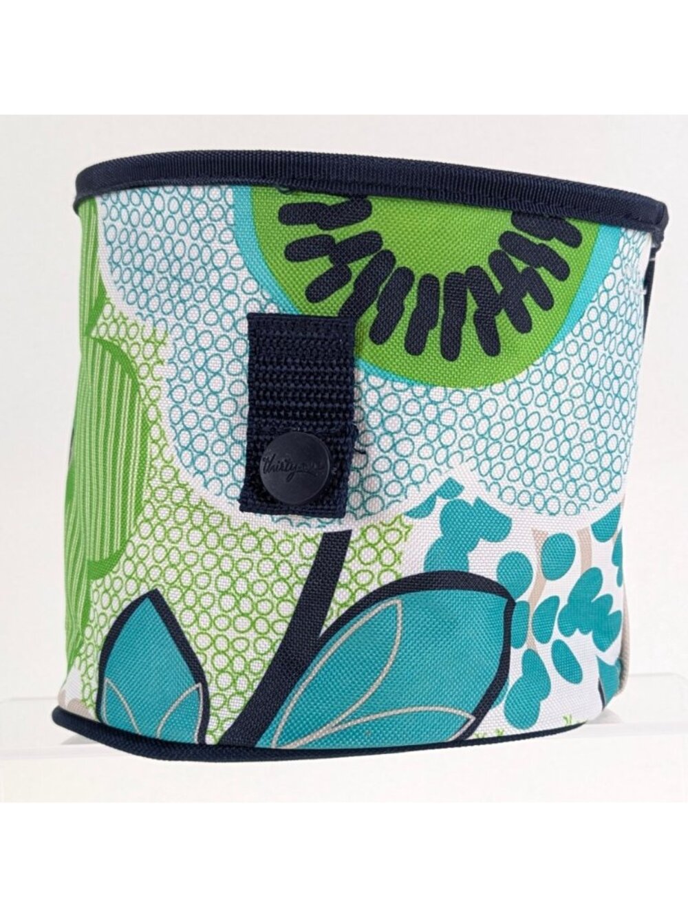 Thirty One Oh Snap MINI Hanging Storage Bin - Blue & Green Fabulous Floral 31 - Picture 4 of 5